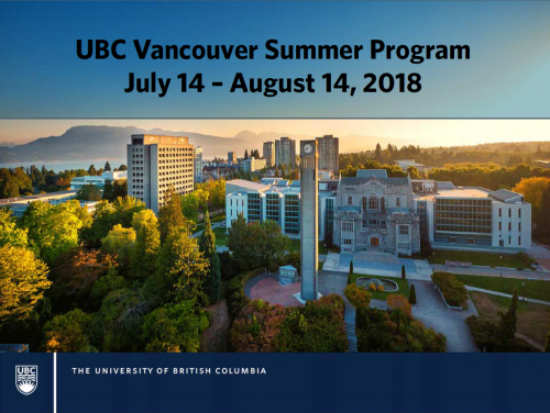 Open for Application: University of British Columbia (UBC), Canada - Vancouver Summer Program (VSP) ...